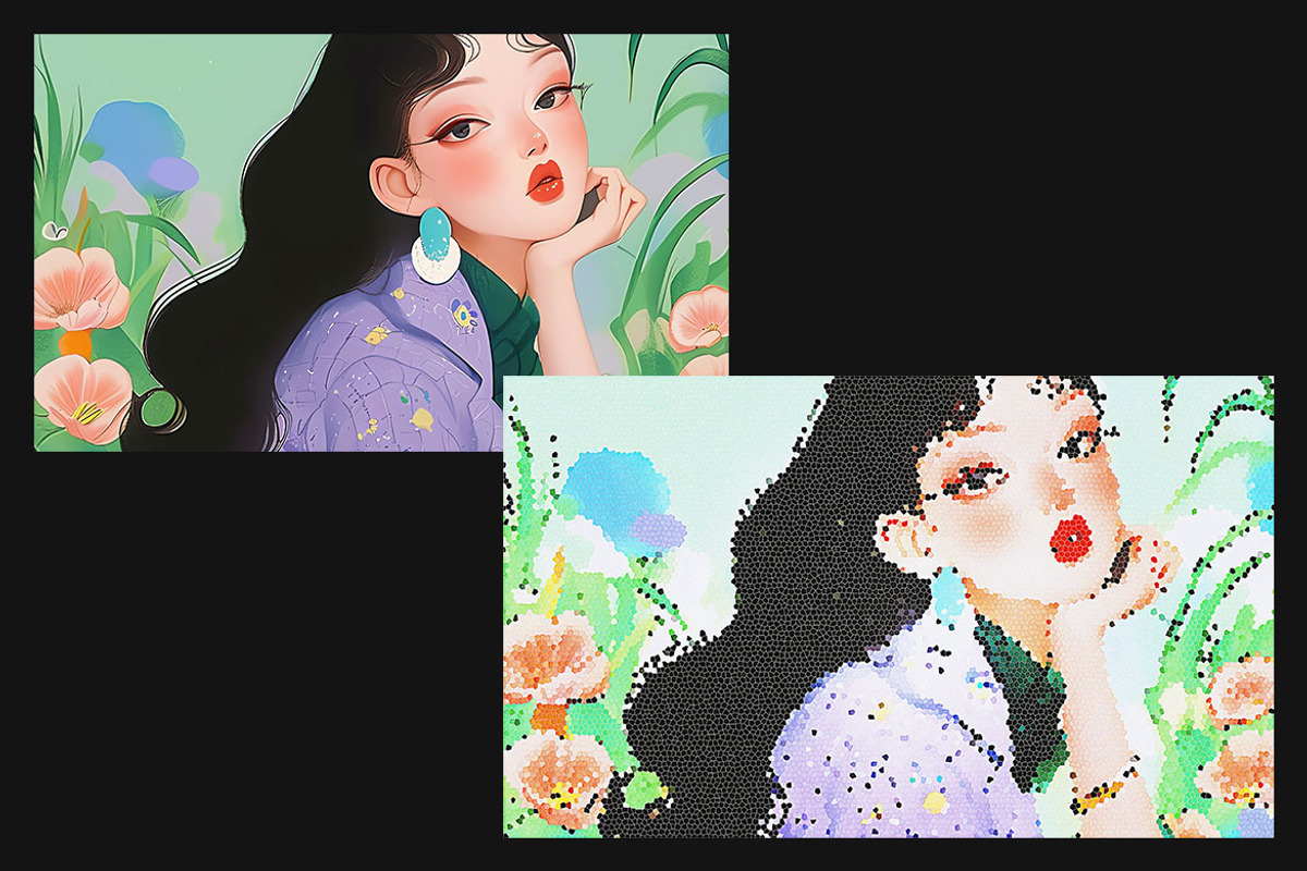Colorful Mosaic Photo Effect, a Layer Style Add-On by dokudokunomi (Photo 4 of 5)