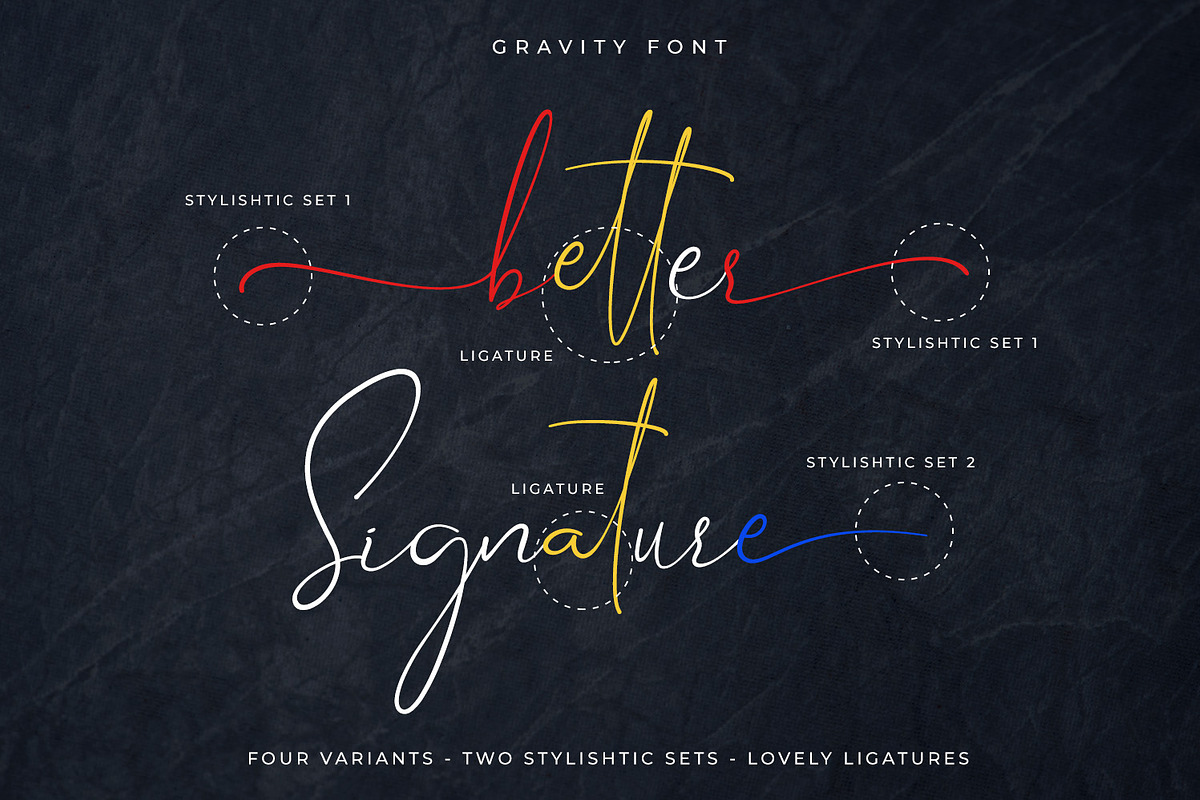 Gravity - Handwritten, a Script Font by din-studio.com (Photo 2 of 16)