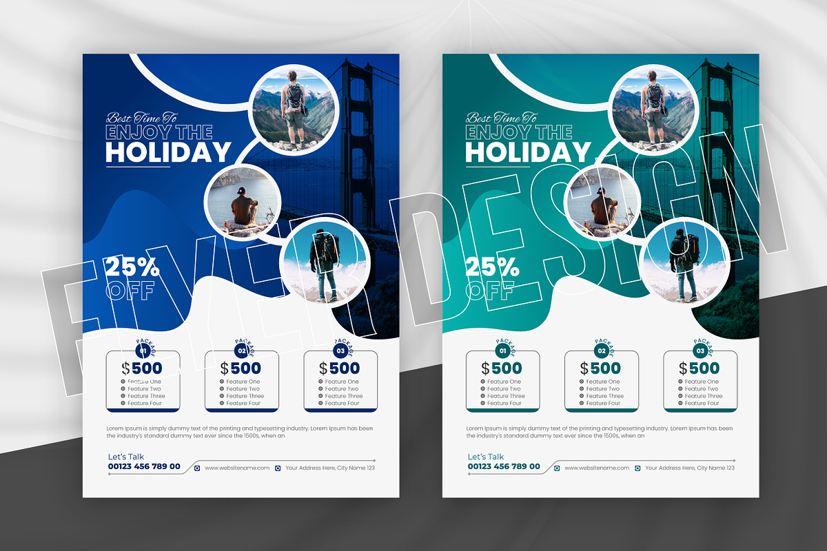 Travel Flyer Design, a Flyer Template by MxVect Stock (Photo 1 of 3)
