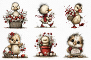 Whimsical Easter Animals Clipart, an Illustration by Craft Nest (Thumbnail 5 of 11)