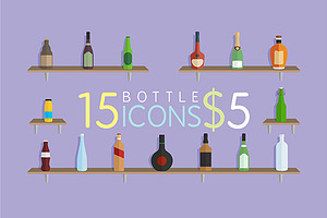 Famous Bottles - Icon Set