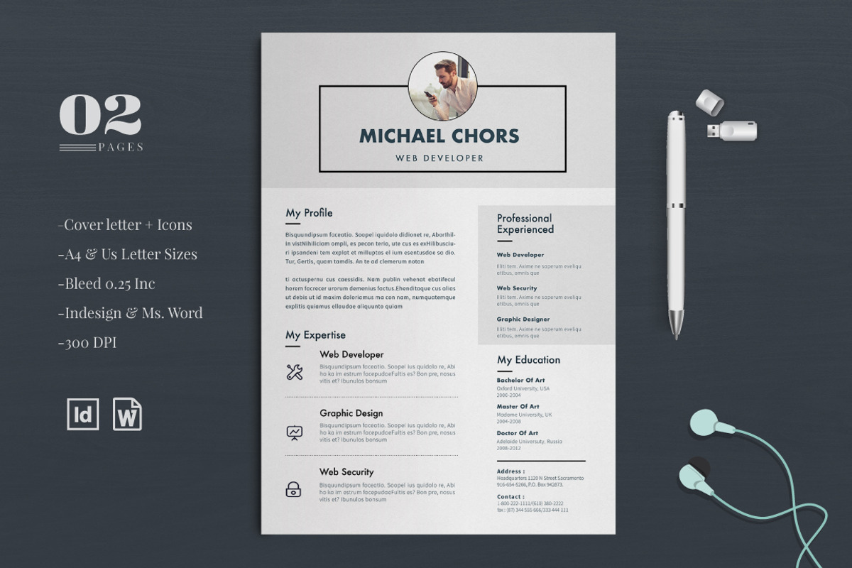 Resume/CV, a Resume Template by Atakana (Photo 1 of 6)