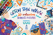 Catch The Wave, Seamless Patterns, a Pattern Graphic by Stella's Graphic Supply (Thumbnail 1 of 5)