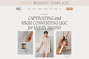 UGC Website Template for Canva, a Landing Page Template by vectorocean (Thumbnail 1 of 11)