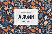 Autumn seamless patterns, a Pattern Graphic by Letto studio (Thumbnail 1 of 3)