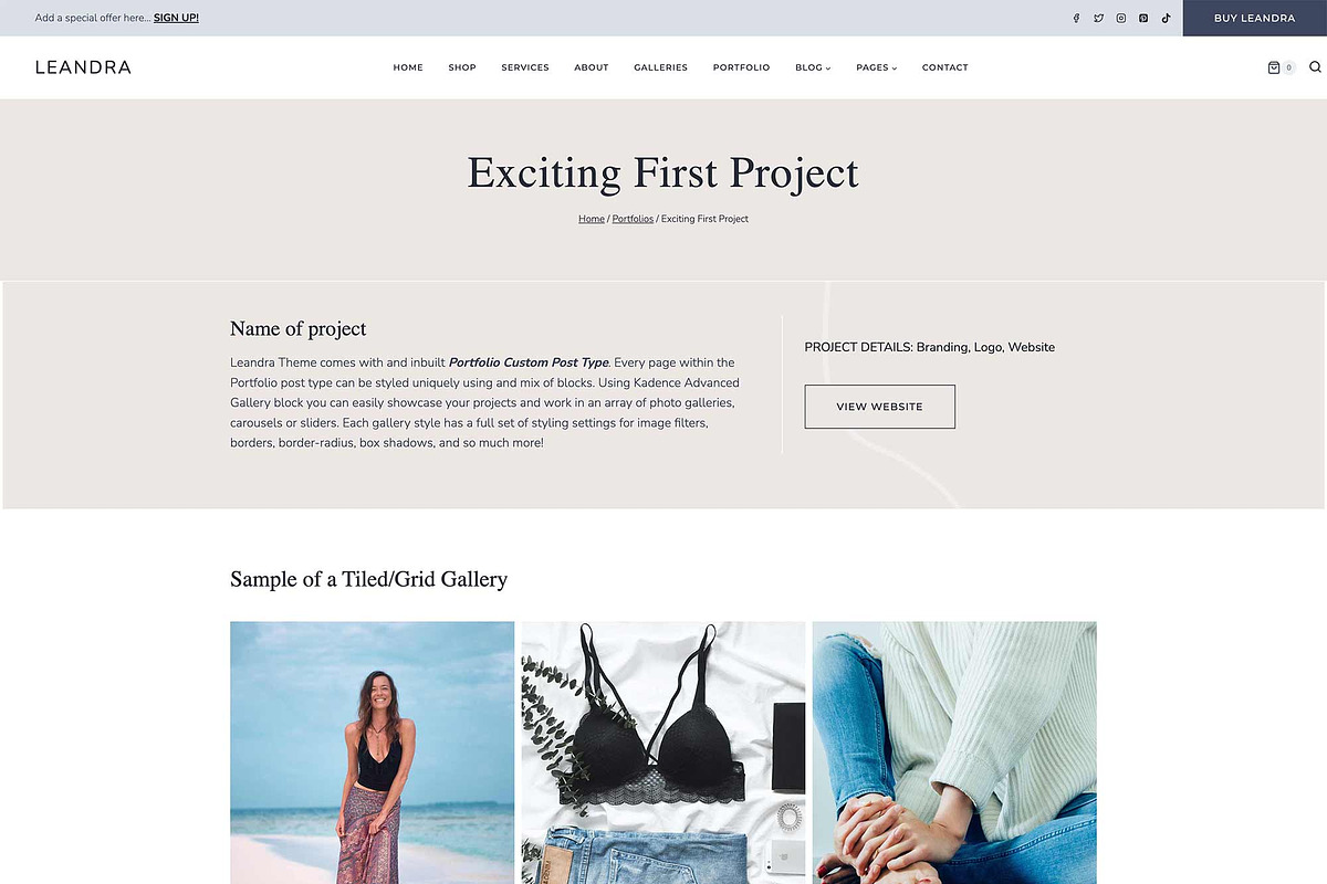 Leandra - WordPress Kadence Theme, a WordPress Template by StylishDesignMe (Photo 7 of 12)