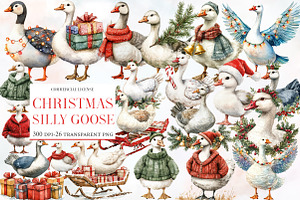 Christmas Silly Goose PNG Clipart, an Illustration by Designworld