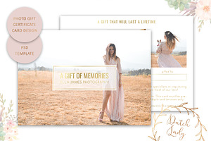 PSD Photo Gift Card Template 31