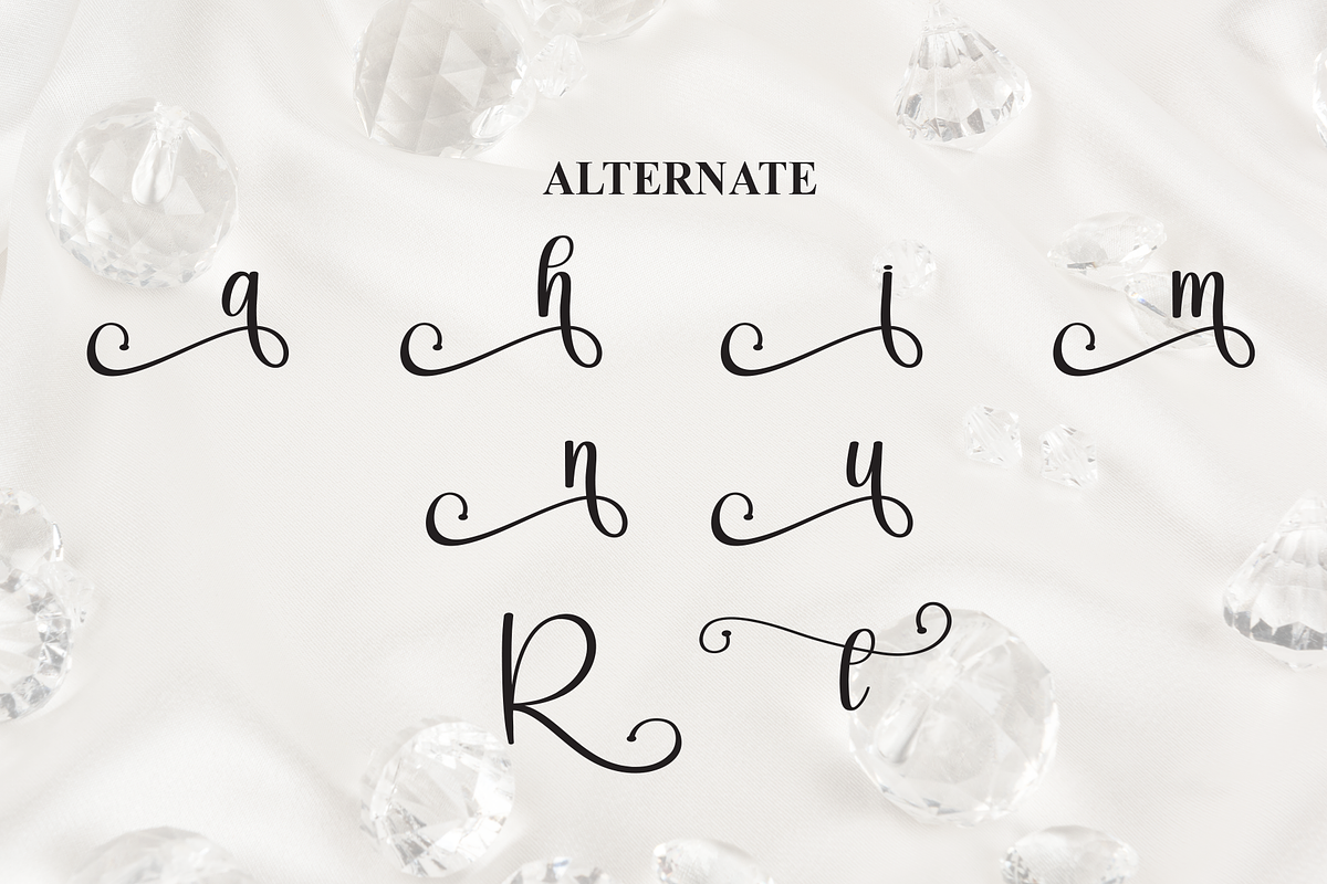 Rhinestone | Script Font, a Handwritten Font by Scratchones (Photo 8 of 9)