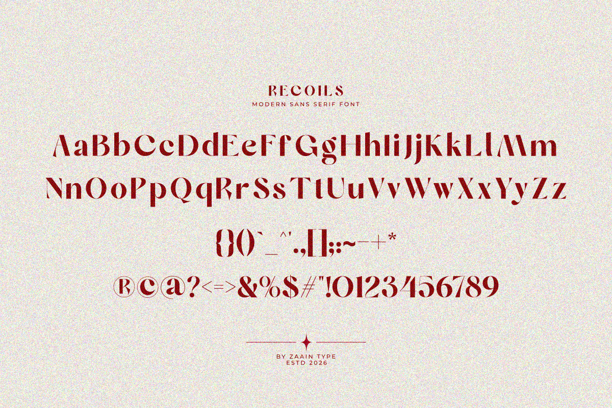 Recoils, a Sans Serif Font by zaaintype (Photo 8 of 10)