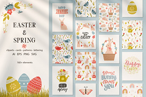 Easter & Spring. Cards and patterns