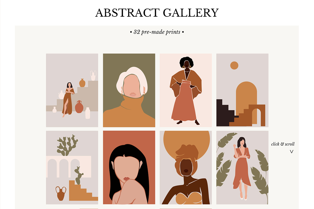 ABSTRACT GALLERY modern women prints, a Person Illustration by Lana Elanor (Photo 5 of 8)