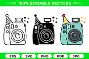 Party Camera Vector Trio Pack, an Object Graphic by Artonix (Thumbnail 1 of 3)