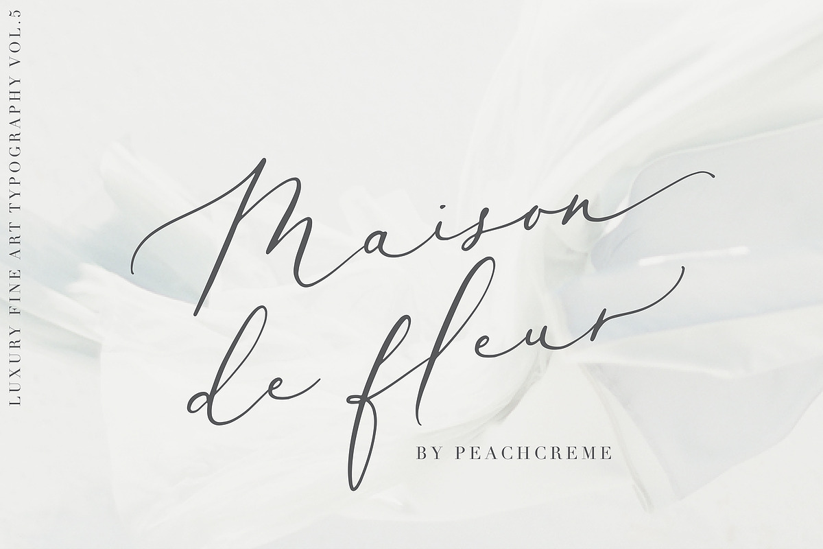 Maison de fleur //Luxury Script Font, a Handwritten Font by PeachCreme (Photo 1 of 11)