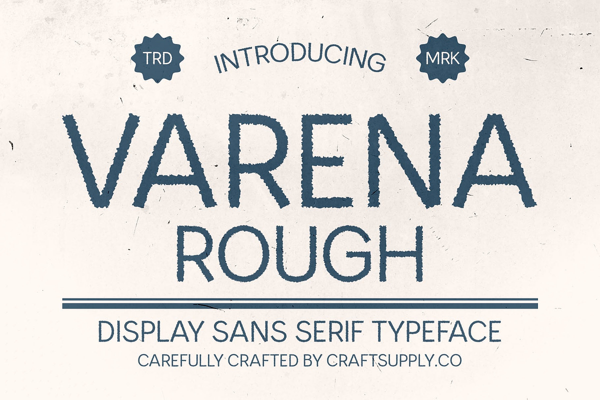 Varena Rough, a Sans Serif Font by Craft Supply Co. (Photo 1 of 8)