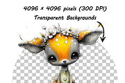 Watercolor Woodland Animals Clipart, a Graphic by one-touch (Thumbnail 9 of 11)