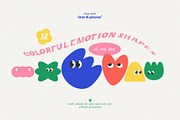 Shape Set - Cute Emotion, an Object Graphic by line & plane (Thumbnail 1 of 10)