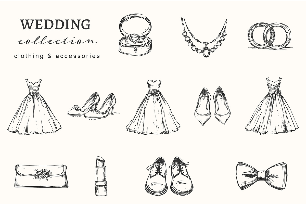 Elegant Wedding Illustration Bundle, an Object Illustration by NatalieArtShop (Photo 5 of 13)