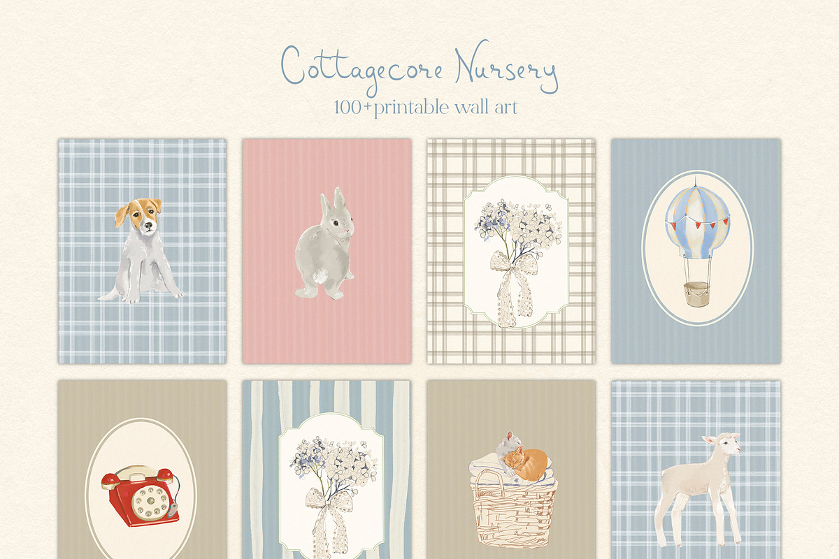 Animals Nursery Wall Art Prints, a Background Graphic by whiteheartdesign (Photo 5 of 17)