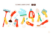Cleaning & Laundry Clipart, a Work Illustration by vik.stock (Thumbnail 3 of 7)