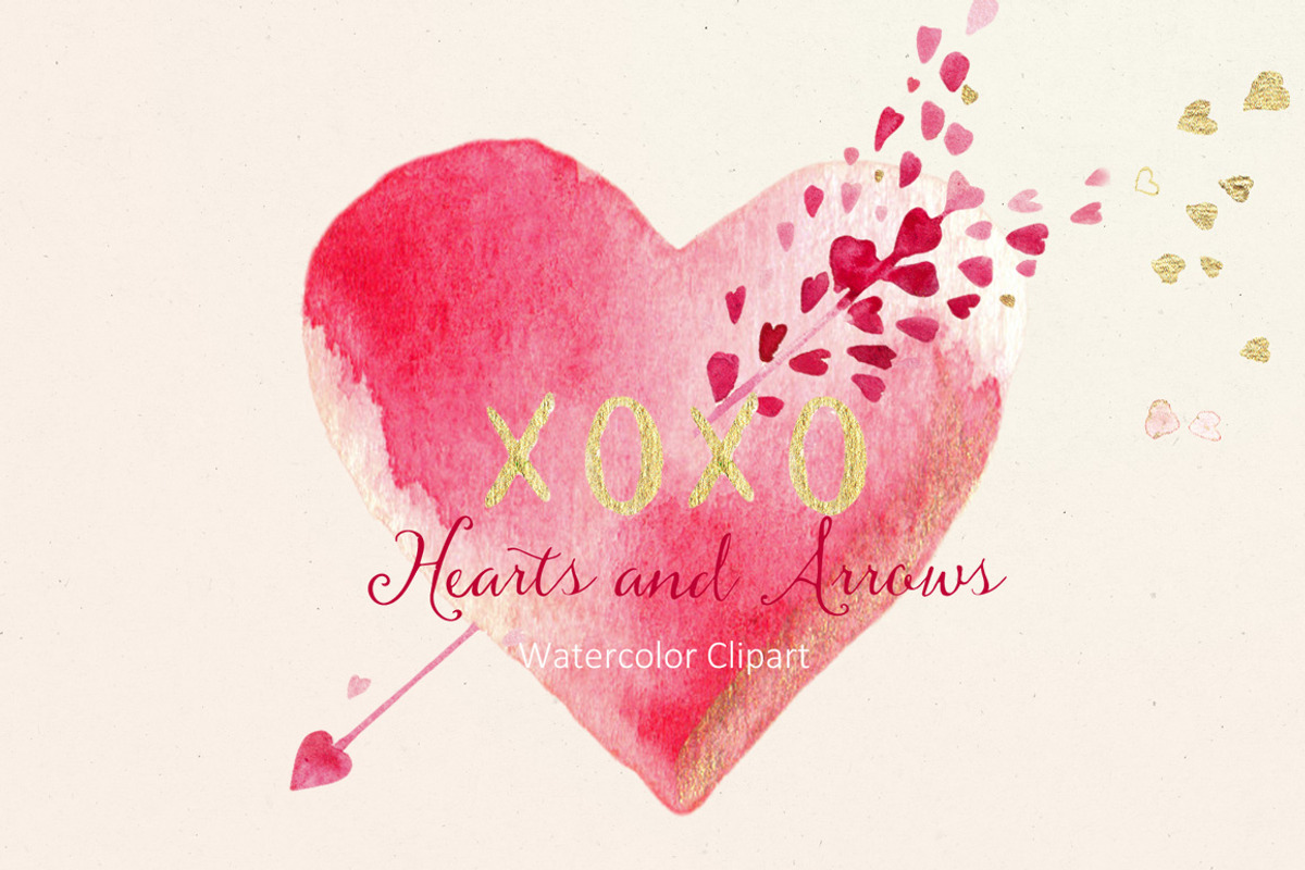 Love watercolor bundleValentine, a Decorative Illustration by LABFcreations (Photo 10 of 14)