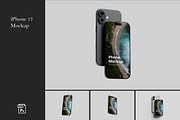 iPhone 17 Mockup, an iPhone Mockup by SimpangGraphics (Thumbnail 1 of 5)