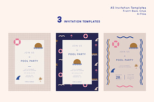 Pool Party Invitation Templates