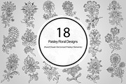 18 Paisley Floral Designs (Vector), an Object Graphic by BIOWORKZ (Thumbnail 1 of 5)