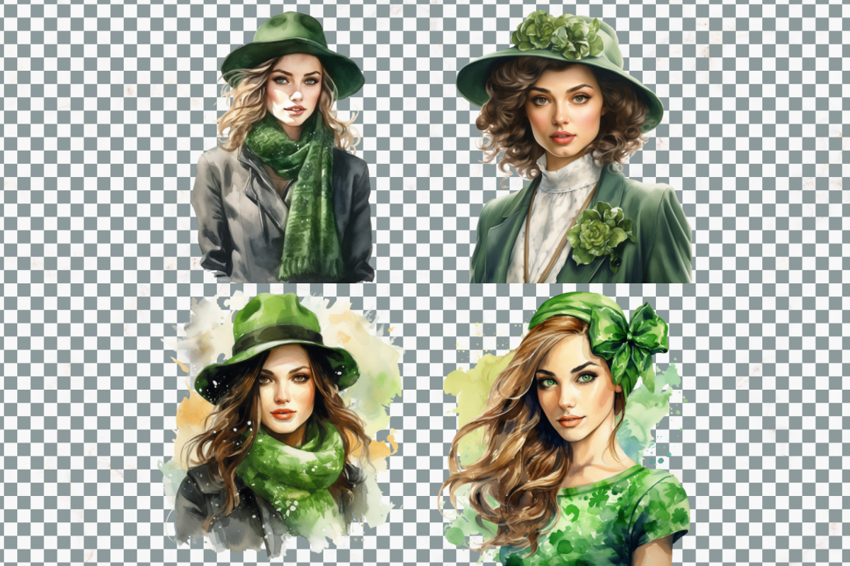 St. Patrick's Day Girl Cliparts, a Person Illustration by Mash Mash Stickers (Photo 5 of 9)