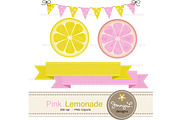 Pink Lemonade Digital Paper &Clipart, a Pattern Graphic by JennyL Designs (Thumbnail 2 of 3)