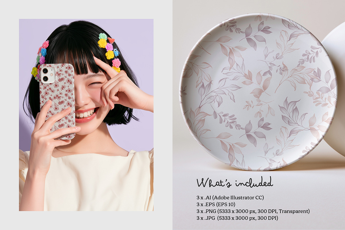 Dreamy floral seamless pattern set, a Pattern Graphic by Momosama Studio (Photo 5 of 5)