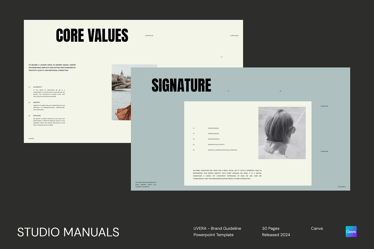 UVERA - Brand Guideline Powerpoint, a Social Media Template by Studio Manuals (Photo 4 of 8)