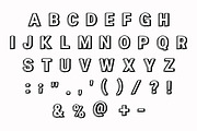 SUPER BURGER  DOUBLE OUTLINE FONT, a Handwritten Font by Fourteen Letter (Thumbnail 3 of 8)