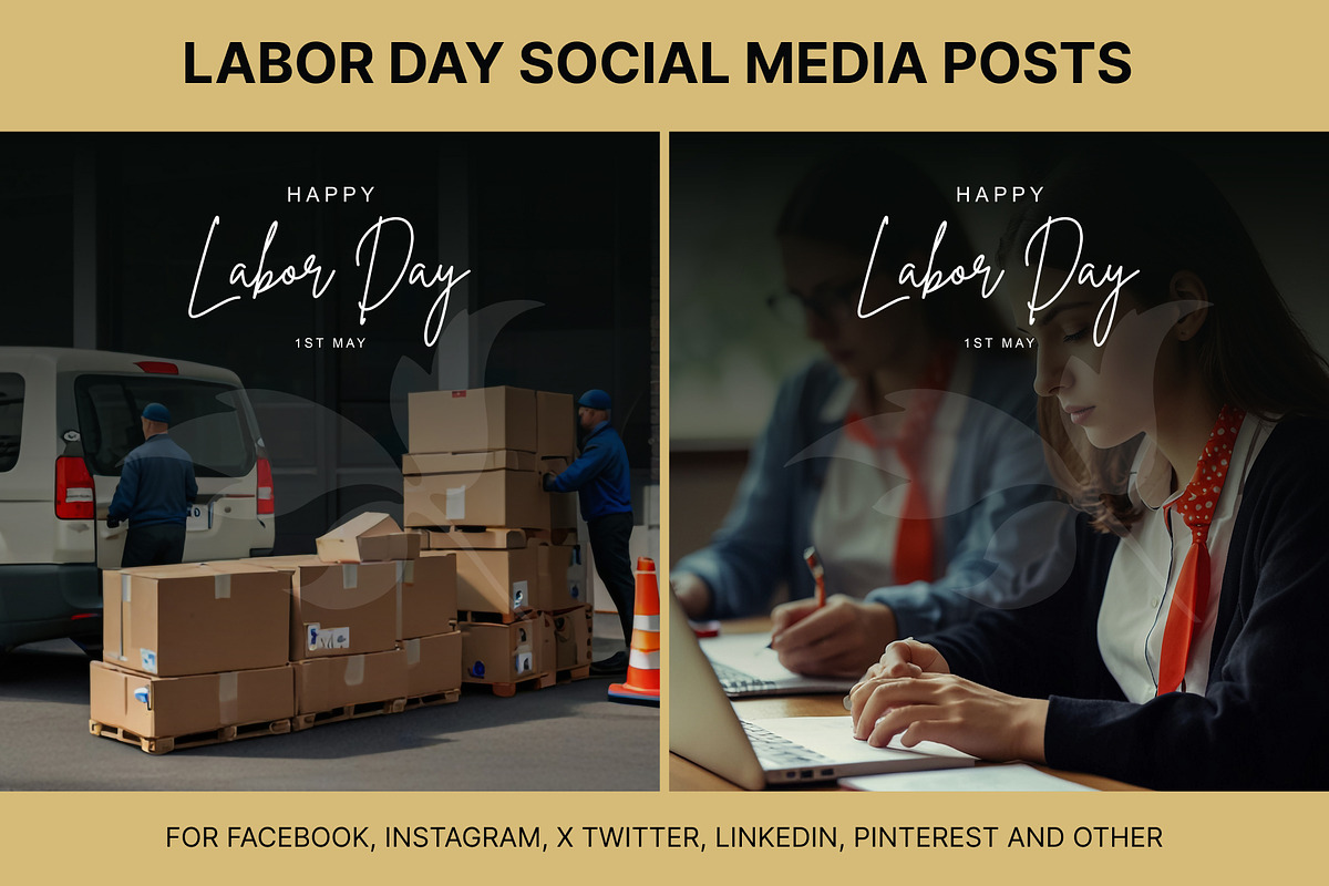 61 Labor day social media posts set, a Social Media Template by Walldecorated (Photo 13 of 29)