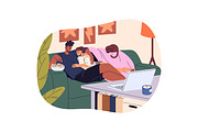 Love couples on romantic date set, a Person Illustration by PaperTrident (Thumbnail 4 of 9)