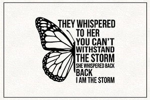 Butterfly Inspirational Quote PNG, an Object Graphic by CraftArtStudio