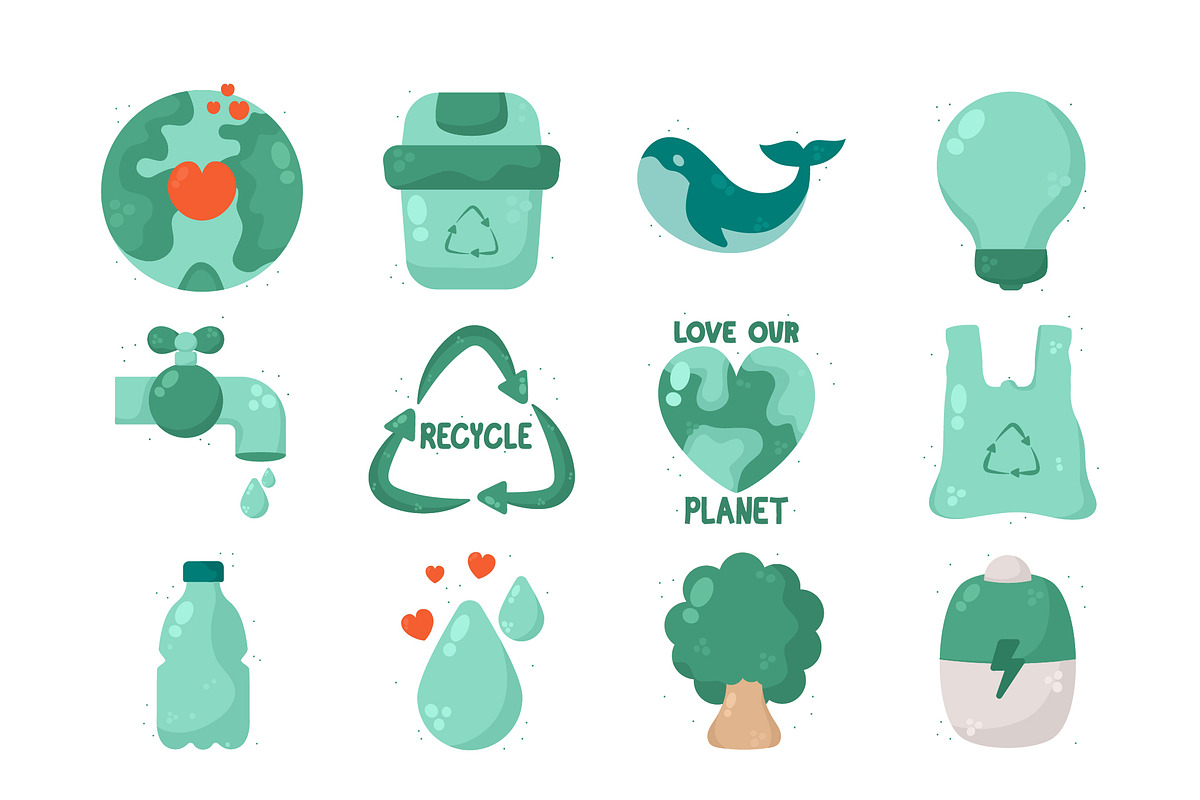 Eco Friendly Illustration Set