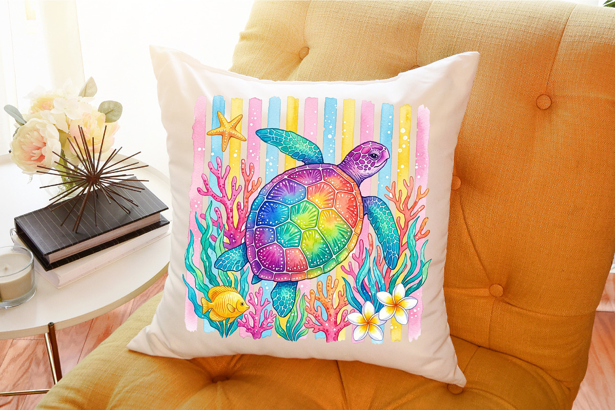 Brushstroke Summer Png Bundle Shirt, a Work Illustration by Sublimation Artist (Photo 9 of 9)