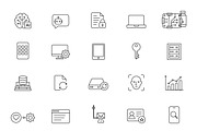 Technology and AI Line Icons Set, an Outline Icon by SJ DESIGN (Thumbnail 1 of 2)
