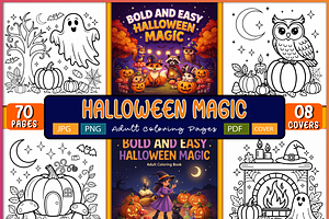 Bold & Easy Halloween Magic Coloring