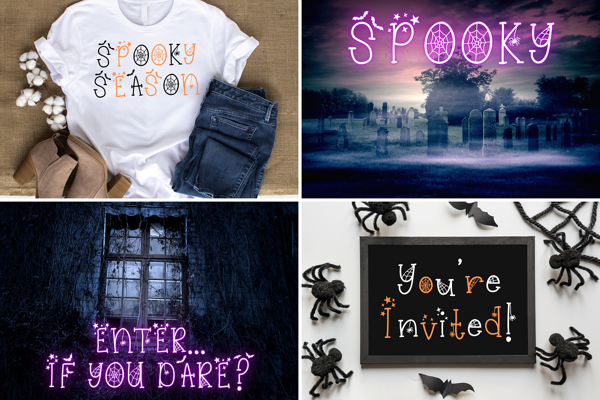 6 Spooky Halloween Fonts Bundle Set, a Serif Font by Dancing with Ink (Photo 3 of 13)