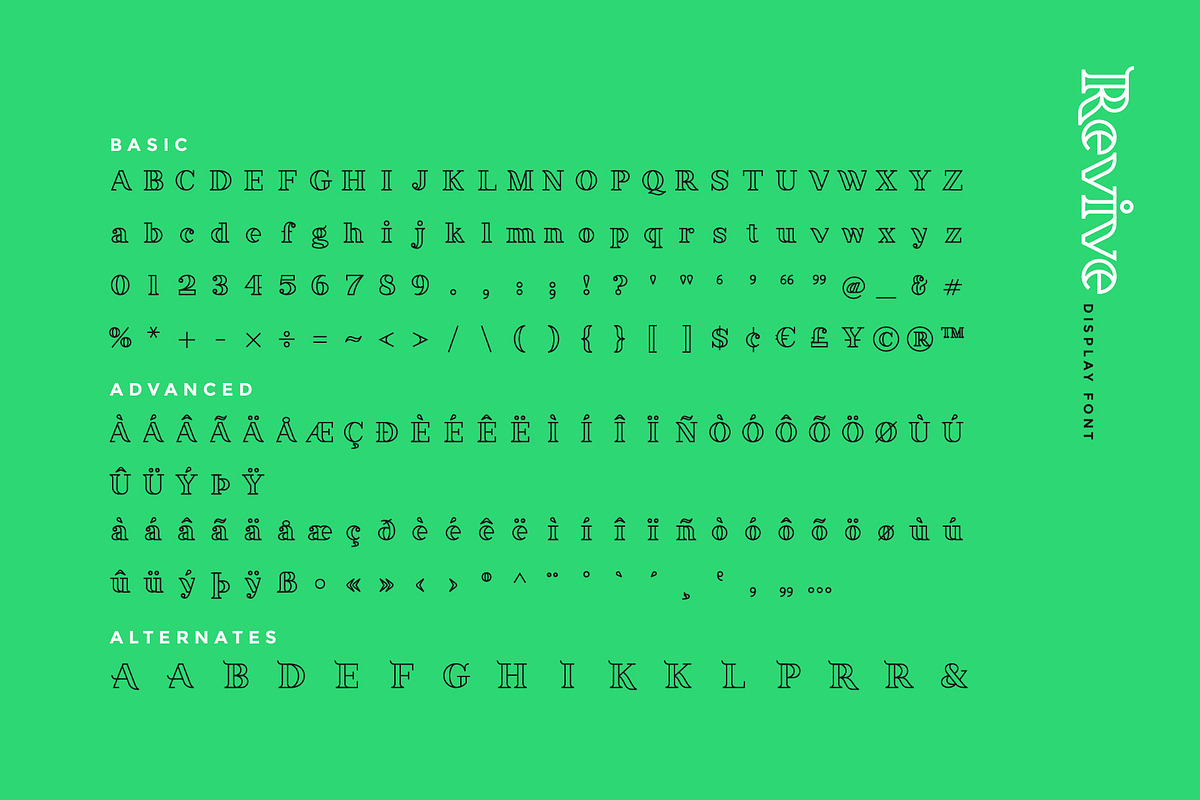 Revive Display Font preview 6