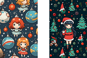 Christmas Card Design Bundle 6 Anime, a Card Template by Jay Major Designs (Thumbnail 6 of 10)