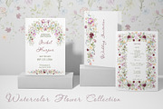 Summer Flowers Watercolor Clipart, a Decorative Illustration by LenArt (Thumbnail 2 of 14)