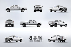 Pickup Truck Mock-Up, an Advertising Mockup by Hubzway