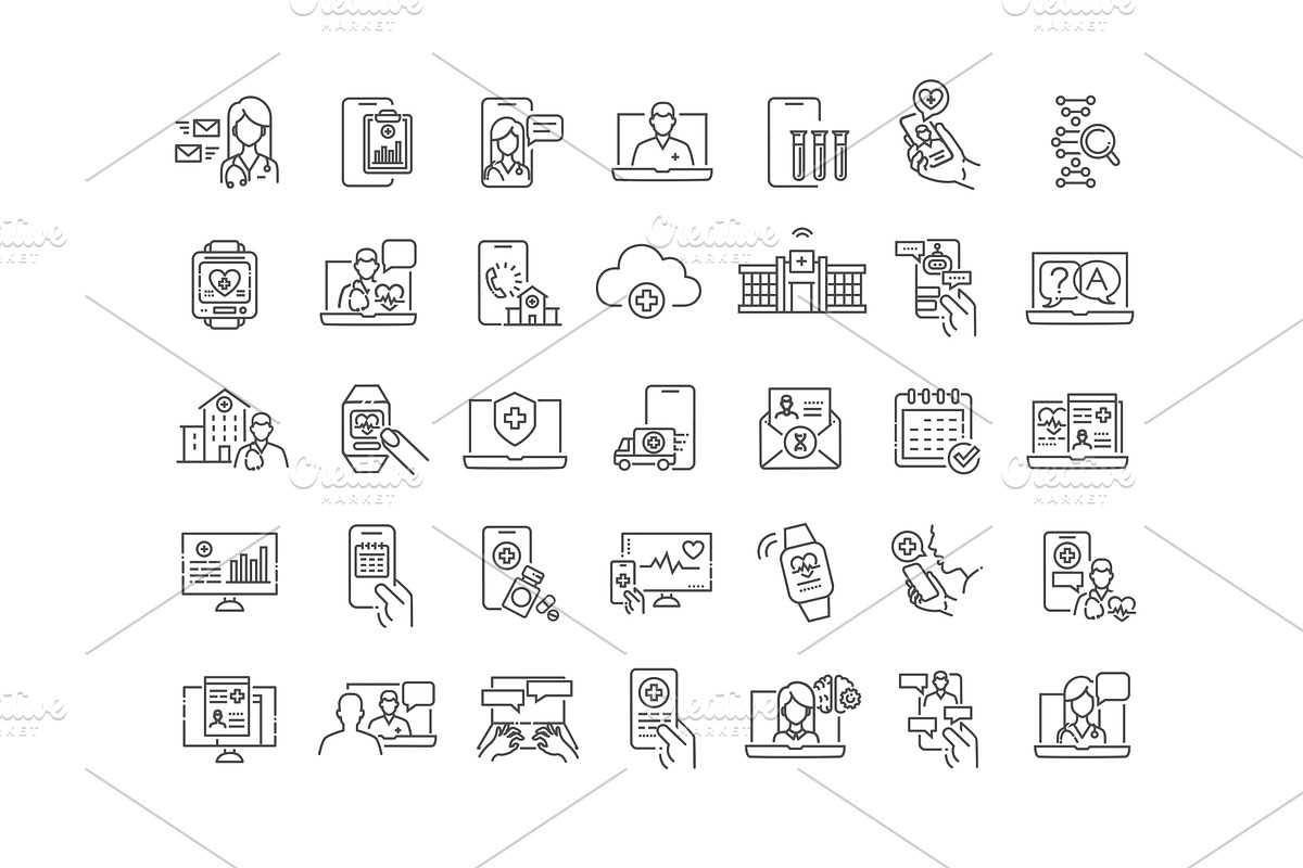 Digital healthcare and telemedicine, an Icon by Tettygreen