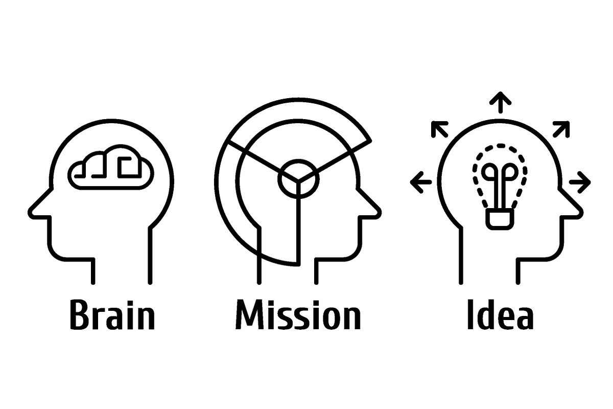 Pictogram icons set of human brain., an Outline Icon by julia_musdotter (Photo 10 of 10)