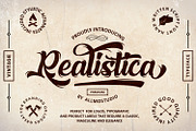 Realistica Font, a Script Font by Allmostudio (Thumbnail 1 of 9)