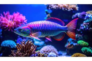 Vibrant tropical fish swimming in a, an Animal Photo by Igor Tichonow