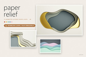 Paper Relief - 12 4K Loops